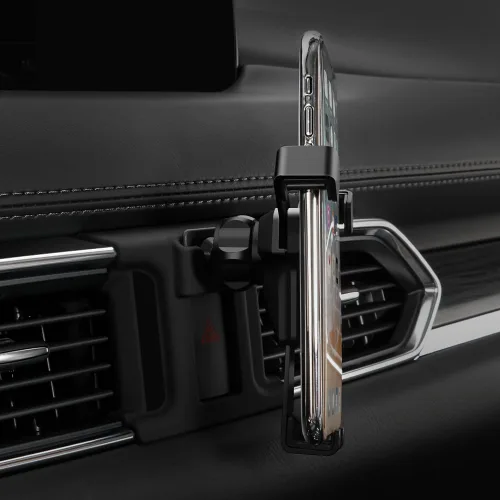 Vista 4 de Beerte Soporte para teléfono compatible con Mazda CX-5 2017 2018 2019 2020 2021, ventilación de aire ajustable, soporte de teléfono celular