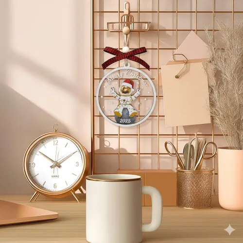 Vista 7 de Adorno de astronauta – Adornos de Navidad de astronautas – Adornos espaciales – Adornos de espacios para niños y niñas, regalos del espacio exterior