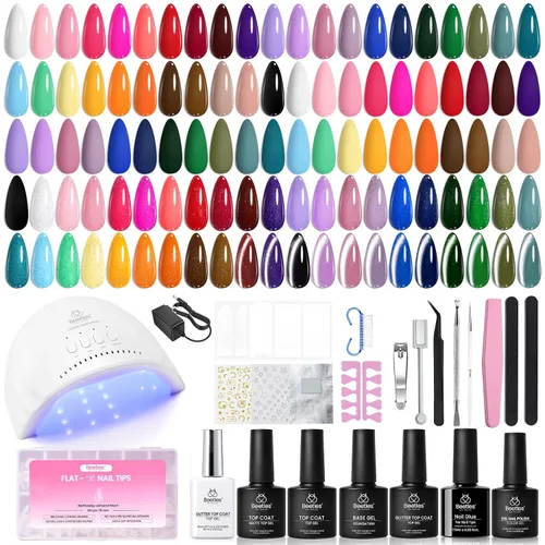 Vista 16 de Beetles - Kit de esmalte de uñas de gel con luz UV, 20 colores, juego de 31 A-Colorido Dreamscape