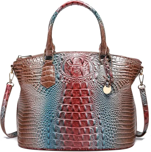 Vista 23 de Makcr Joacbv Bolso Satchel para Mujer Bolso Bandolera Largo Elegante Bolso Tote Asa Superior Cuero Vegano Bolsos de Mano para Damas Patrón en Relieve