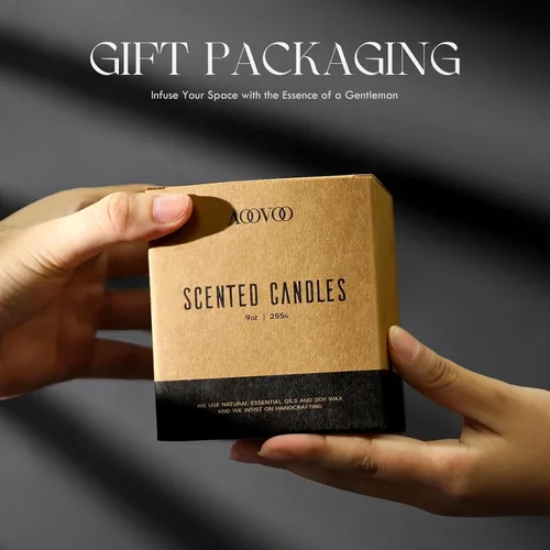 Vista 6 de AOOVOO Velas perfumadas para hombres – Velas de humo y vainilla para el hogar, vela negra masculina, regalo para mujeres y hombres, regalos