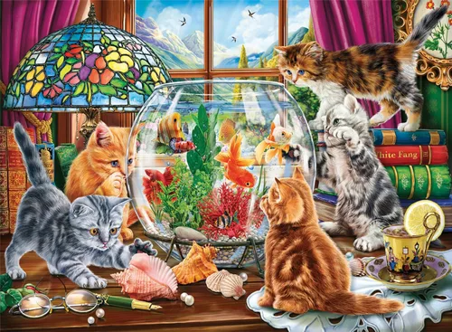 Vista 7 de Anatolian Puzzle - Alcaparras de cocina para gatitos, rompecabezas de 700 piezas, #2700