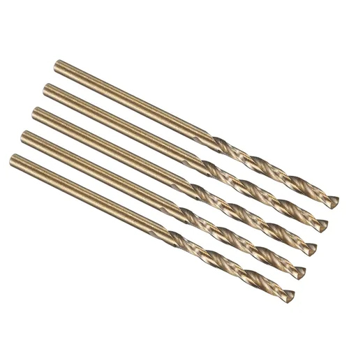 Vista 220 de PATIKIL Broca Jobber de 0.039 in, vástago recto M35 cobalto 5% acero de alta velocidad 135° acabado dorado para metal duro de acero inoxidable - 2