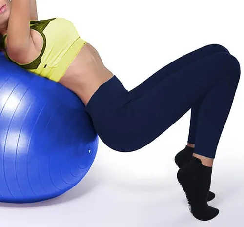 Vista 7 de Different Touch Calcetines de yoga antideslizantes unisex para pilates y ballet, con empuñaduras, 3 pares