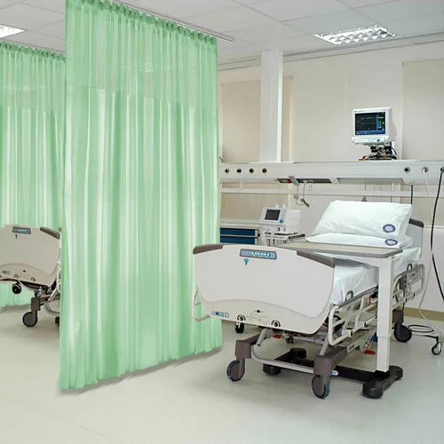 Vista 14 de Frelement Cortina médica con ganchos planos, cortinas divisoras de privacidad para hospital, clínica médica, spa, laboratorio, oficina, guardería
