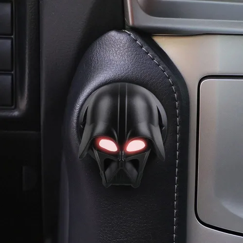 Vista 2 de Darth Vader - Cubierta para el botón de encendido del motor de automóvil, cubierta universal antiarañazos, para decoración de botón (1 unidad)
