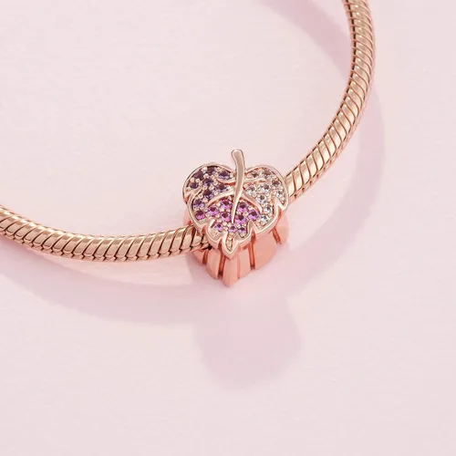 Vista 4 de PANDORA Joyería con dije de rosa de hoja de pavé brillante Metal Cristal no aplica