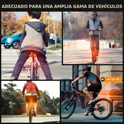 Vista 6 de Luz trasera de bicicleta con intermitentes USB recargable para bicicleta de 120 lúmenes, ultra brillantes, LED intermitentes para bicicleta, 5 modos