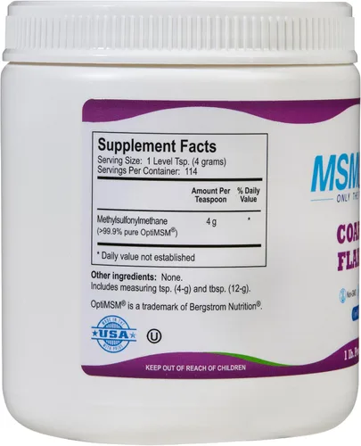 Vista 4 de Kala Health MSMPure Coarse Flakes 1lb and Muscle & Joint Cream Paquete de 2 onzas