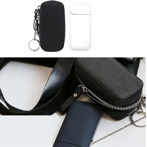 Vista 3 de MGRAS Funda de transporte de piel sintética con cremallera para Iqos 2.4 Plus DVD (color B)
