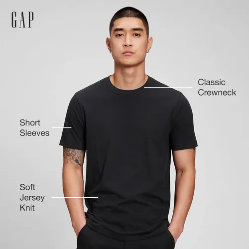 Vista 2 de GAP Camiseta de cuello redondo suave para hombre