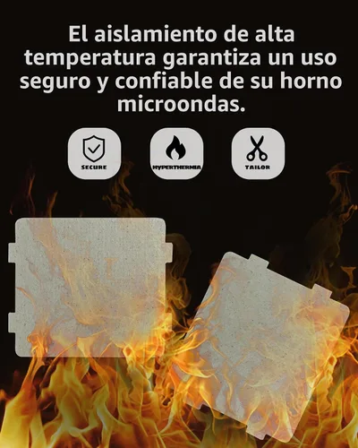Vista 4 de 2 piezas de cubierta de guía de ondas, hoja de mica universal para horno microondas, corte a medida, 108 mm x 99 mm 4.252 inX3.898 in-2 piezas