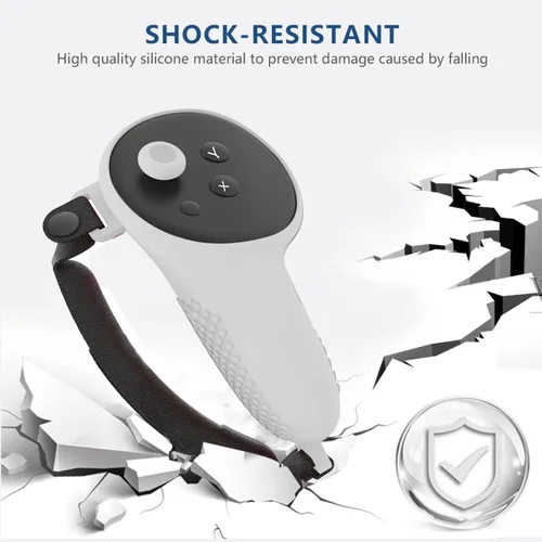 Vista 6 de Meta quest3 Accessories Grip Funda de silicona, máscara de realidad virtual, cubierta de carcasa de realidad virtual, cubierta protectora
