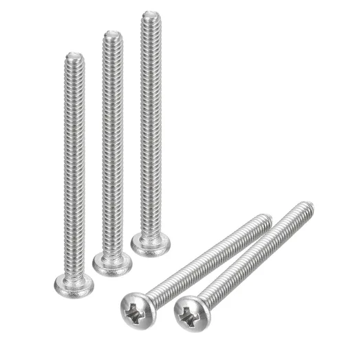 Vista 43 de uxcell Tornillos de máquina de cabeza redonda de 1/4-20x1, tornillo de acero inoxidable 304 18-8, accionamiento Phillips, totalmente roscado