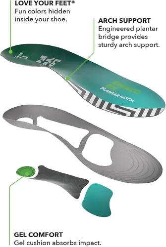 Vista 5 de Spenco RX - Plantillas para fascias plantar de longitud completa para mujer, talla 5-11