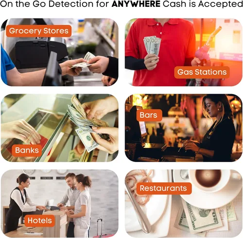 Vista 6 de Dri Mark CFD5PK - Marcador detector de billetes falsificados, fabricado en los Estados Unidos, 3 veces más tinta, tamaño de bolsillo, verificador