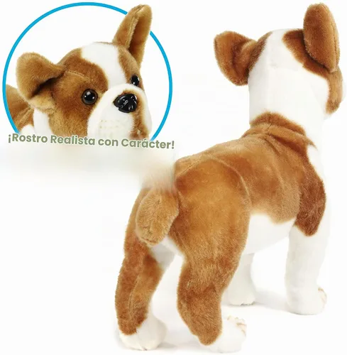 Vista 6 de TigerHart Bobby The Boston Terrier Boxer - Peluche de animal de peluche de perro grande de 14.5 pulgadas