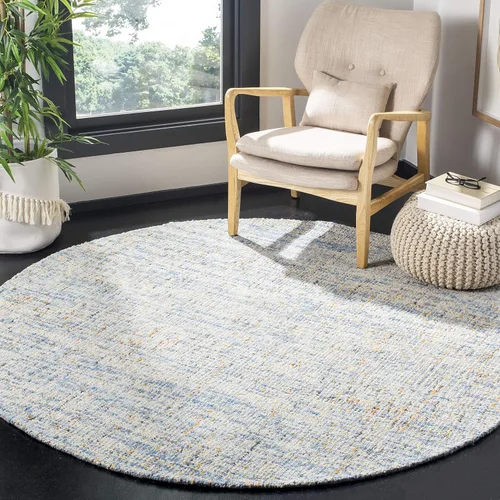 Vista 45 de SAFAVIEH Abstract Collection - Alfombra decorativa, 2 x 3 pies, color negro y marfil, lana hecha a mano, ideal para zonas de alto tráfico