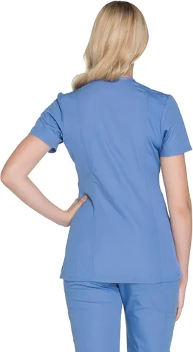 Vista 2 de Cherokee Women's Workwear Originals Mock Wrap Scrubs Shirt