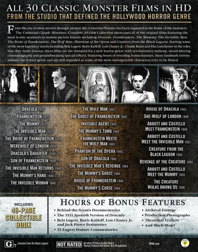 Vista 2 de Universal Classic Monsters Complete 30-Film Collection
