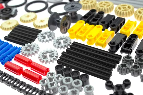Vista 7 de ASTEM 270PCS Technic-Parts.Gear-Differential-Gearbox-Rack, Pin-Connector Eje Cruz Eje Conector-Pieza-Conjunto de Cadena-Enganche-Pins Conector