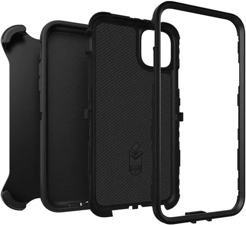 Vista 7 de OtterBox - Funda para iPhone 11 Pro Max Defender Series, color negro, resistente y duradera, con protección de puerto, incluye soporte de clip