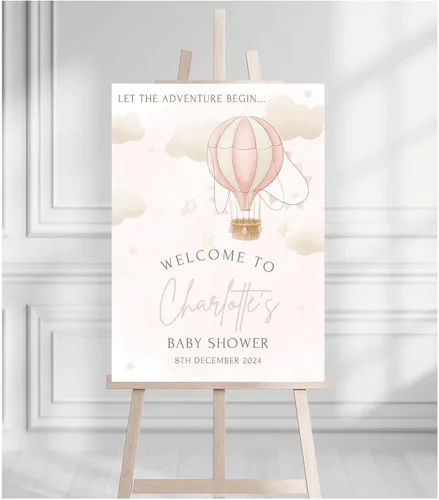 Vista 21 de Letrero de bienvenida para baby shower, personalizable, con texto en inglés «We Can Bearly Wait» Neutral Cute Teddy Bear Theme, varios tamaños