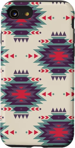 Vista 18 de Funda única con diseño azteca navajo rojo turquesa occidental para iPhone 17
