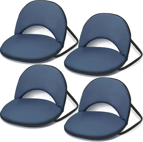 Vista 8 de Maitys 2 asientos de estadio para gradas con soporte para espalda, silla acolchada plegable para estadio con 5 posiciones ajustables, silla portátil