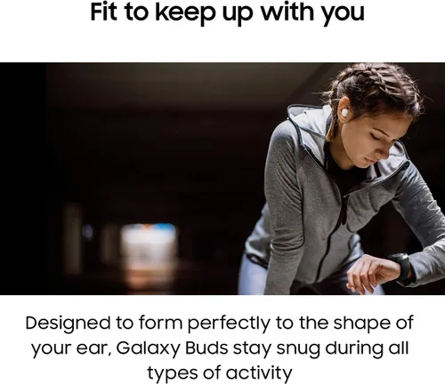 Vista 6 de Samsung Galaxy Buds - Audífonos internos inalámbricos con Bluetooth True Wireless en color negro SM-R170 2019 (Renovado)