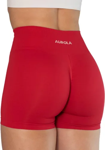 Vista 4 de AUROLA Dream Collection - Pantalones cortos de entrenamiento para mujer, cintura alta, pantalones cortos atléticos sin costuras