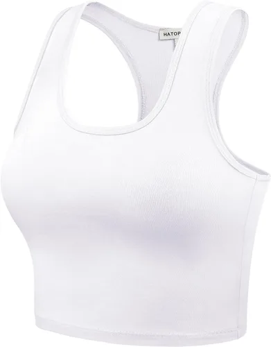 Vista 2 de Camiseta sin tirantes, de algodón para mujer, de espalda cruzada