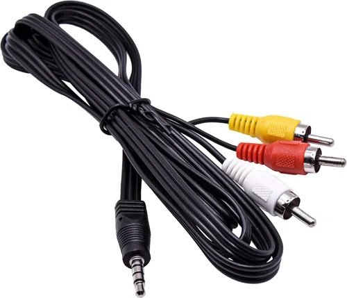 Vista 3 de HQRP Cable de audio y video AV compatible con Canon DC330, DC40, DC410, DC420, DC50, videocámara Elura
