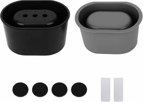 Vista 2 de Molde de silicona para macetas, contenedor reutilizable de yeso de arcilla de hormigón de forma ovalada para macetas caseras para suculentas, molde