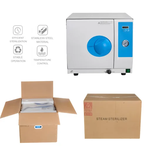 Vista 8 de Clase N 18L Esterilizador de vapor semiautomático portátil Esterilizador de autoclave de mesa Esterilizador Digital Pantalla Autoclave Vapor