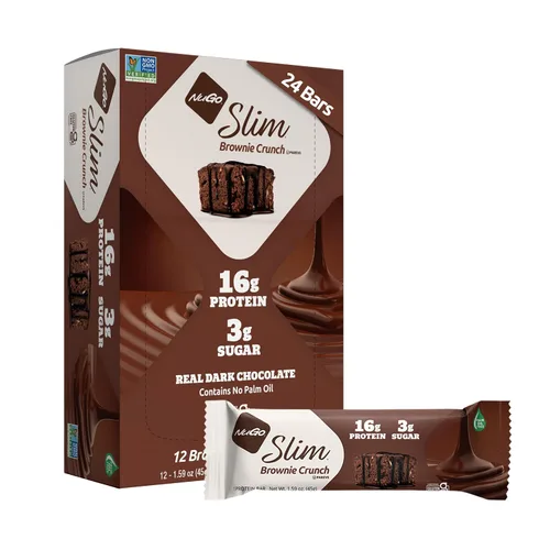 Vista 12 de Nugo Slim Dark Chocolate Mint, 0.71 oz de proteína vegana, 0.11 oz de azúcar, 0.16 oz de fibra, bajo en carbohidratos netos, apto para dieta