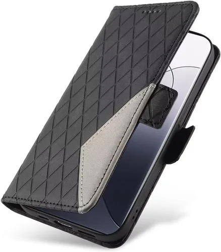 Vista 4 de Compatible con Redmi A1 4G, compatible con Redmi A1 4G de piel sintética, ranura para tarjetas, cierre magnético, soporte abatible, funda protectora