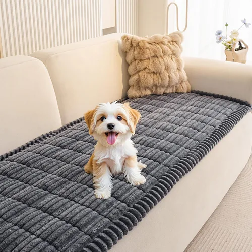 Vista 13 de MEETSKY Fundas de sofá para sofá de 2 cojines, aptas para mascotas, funda de sofá para perros, fundas de sofá de cuero lavables para mascotas