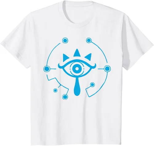Vista 22 de Zelda Breath of The Wild Sheikah Eye Logo Camiseta Negro