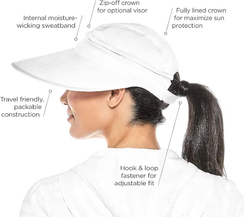 Vista 3 de Coolibar UPF 50+ Bel Aire - Parasol con cremallera para mujer, protección solar