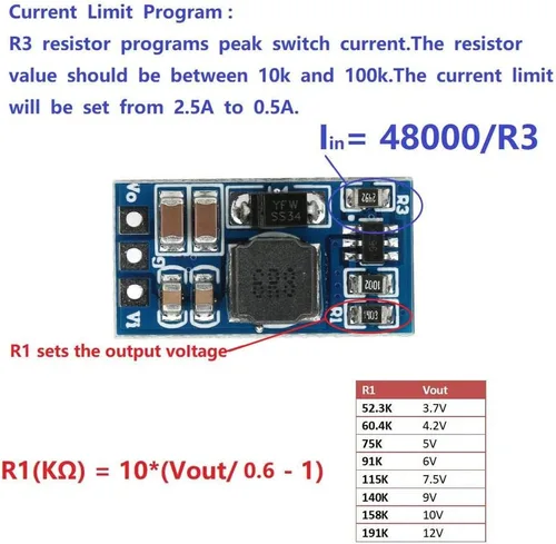 Vista 4 de Módulo convertidor de impulso DC-DC de 2.6-5.5 a 5V/6V/9V/12V, regulador de voltaje elevador, convertidor de voltaje para motor LED (9V, sin pin), 2