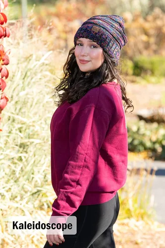 Vista 2 de Funky Junque Trendy Warm Oversized Chunky Soft Oversized Cable Knit Slouchy Beanie 2 Pack Bundles