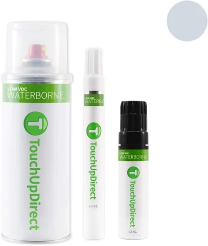 Vista 6 de TouchUpDirect 92T/X1 92U/X1 Arctic Silver Metálico Pintura de retoque compatible con Porsche Exact Match - Kit esencial de aerosol Arctic Silver