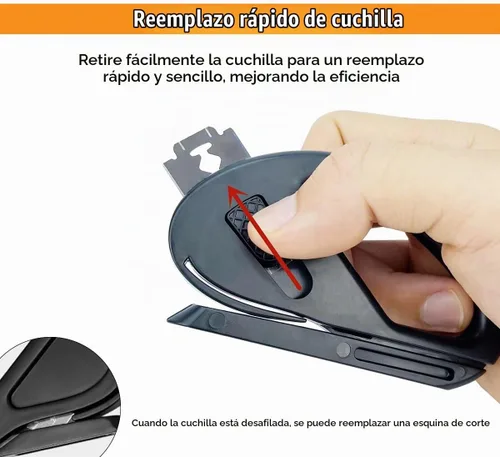 Vista 4 de Snitty - Cortador de papel de regalo, 2 piezas, herramienta de corte de película de vinilo de seguridad con cuchilla, cuchillo de fibra de carbono