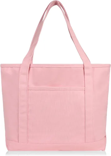 Vista 2 de DALIX - Bolsa de compras de lona y algodón de 50cm en color liso (edición exclusiva)