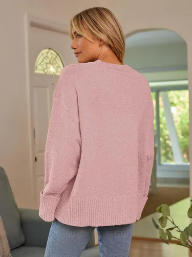 Vista 143 de LILLUSORY - Suéteres sin botones grandes para mujer, suéter mullido, grueso y cálido