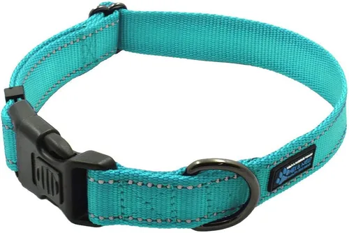 Vista 13 de Max and Neo NEO - Collar reflectante con hebilla de nailon para perro, donamos un collar a un rescate de perros por cada collar vendido (XS, negro)