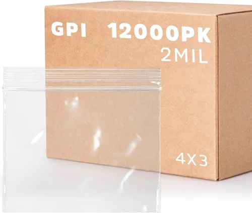 Vista 7 de GPI - Bolsas pequeñas con cremallera de 2 x 4 pulgadas, 1000 unidades, 2 mil, bolsas de plástico transparente con cierre de cremallera, con cierre