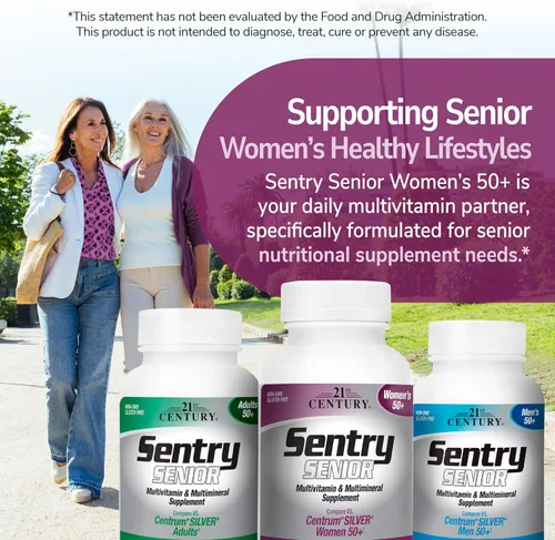 Vista 7 de 21st Century Sentry Senior Women 50 Plus Tablets, 100 unidades (27542)
