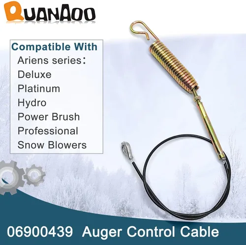 Vista 3 de Cable de control de barrena 06900439 para Ariens Gravely se adapta a Ariens Gravely Power Brush Deluxe Pro 24 28 30 36 Reemplazo del cable
